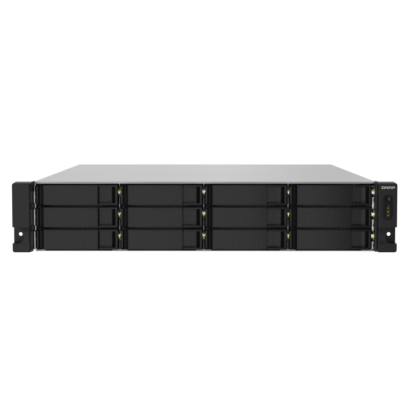 QNAP威联通TS-1232PXU-RP-4G十二盘位机架式双电源网络存储NAS+8*16T